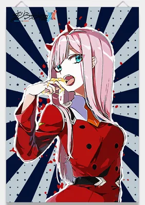 Обои на рабочий стол Zero Two / Зеро Ту из аниме Darling in the FranXX /  Милый во Франксе, by ReaganRen, обои для рабочего стола, скачать обои, обои  бесплатно