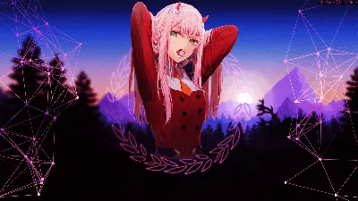 Обои на рабочий стол Zero Two / Зеро Ту и Hiro / Хиро из аниме Darling in  the FranXX / Милый во Франксе, обои для рабочего стола, скачать обои, обои  бесплатно