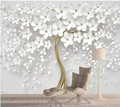 3d Wallpaper Photo Murals Roll Wall Papers Home Decor Paper Wallpapers for  Living Room Walls 3 d Picture Tree Flower Background,105 * 150cm, Wallpaper  - Amazon Canada