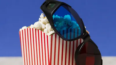 3d очки из картона или белого пластика для просмотра фильмов в кинотеатре.  | Премиум векторы