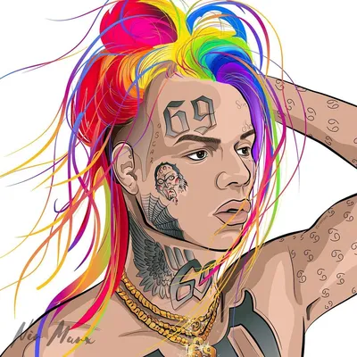 6IX9INE TEKASHI 69 | Hip hop art, Rapper art, Rap wallpaper