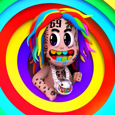 6IX9INE TEKASHI 69 | Parede de fotos, Desenho de rua, Fotos com fundo preto