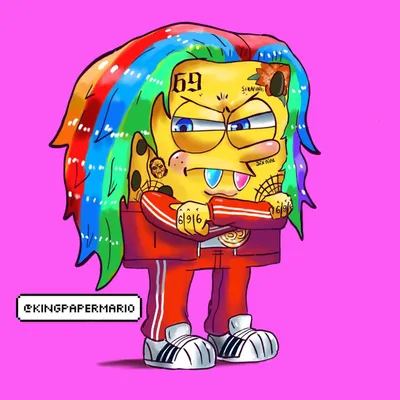 Купить постер (плакат) 6ix9ine на стену для интерьера (артикул 123057)