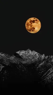 Wallpaper moon, mountains, peaks, rocks, night, dark by Svetlanatea |  Wallpaper, Dark wallpaper, Mobile wallpaper