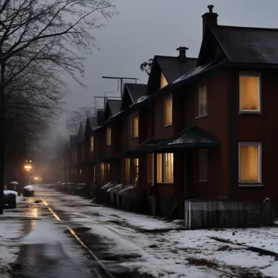 Смеркается, атмосферные панельные …» — создано в Шедевруме