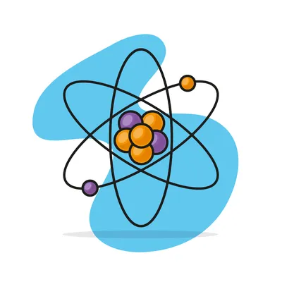 Chemistry Clipart-atom cartoon icon style clip art