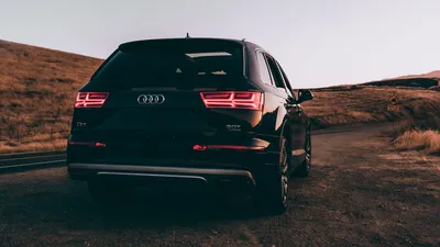 Скачать 1920x1080 audi q7, audi, автомобиль, внедорожник, черный, дорога  обои, картинки full hd, hdtv, fhd, 1080p