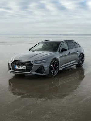 Обои на рабочий стол Audi RS6 в ночном лесу зимой, обои для рабочего стола,  скачать обои, обои бесплатно