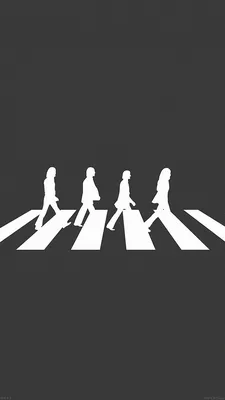 Beatles Abbey Road: Music Illustration iPhone 5 Wallpaper