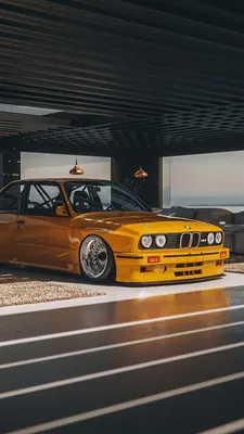 BMW E30 DTN T7 Yellow 4K Ultra HD Mobile Wallpaper | Bmw, Bmw e30, Bmw  classic cars