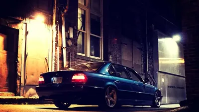 BMW 750iL E38 black car in factory road 750x1334 iPhone 8/7/6/6S wallpaper,  background, picture, image