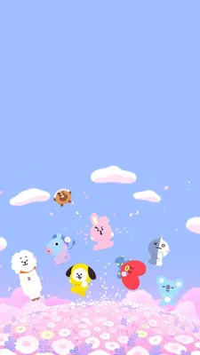 Наклейки на телефон стикеры для декора БТС BTS BT21 БТ21 Sticker Rush  166745103 купить за 181 ₽ в интернет-магазине Wildberries