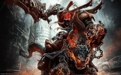 Иллюстрация на тему видеоигры Darksiders - обои на телефон