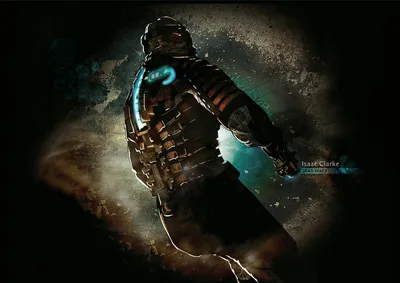 Кадр из компьютерной игры dead space 3 с воином держащий оружие - обои на рабочий  стол