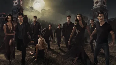 Обои Дневники вампира, The Vampire Diaries, Nina Dobrev, Ian Somerhalder,  Paul Wesley, poster, TV Series, 8k, Фильмы #15113