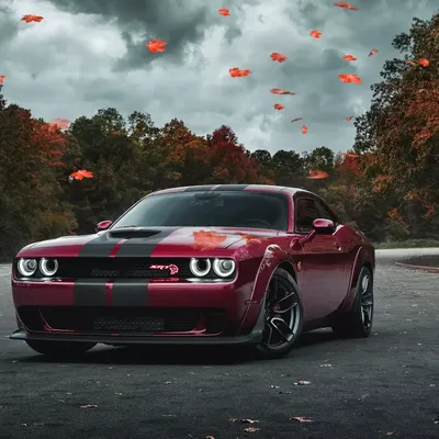 Живые обои Красный Dodge challenger / персонализация интерфейса