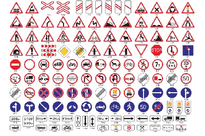 Все предупреждающие знаки дорожного движения в картинках с названиями и  пояснениями - Рамблер/авто