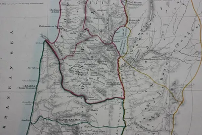 ANCIENT PALESTINE, TRIBES OF ISRAEL, JERUSALEM original antique map, SDUK  c.1858 | eBay