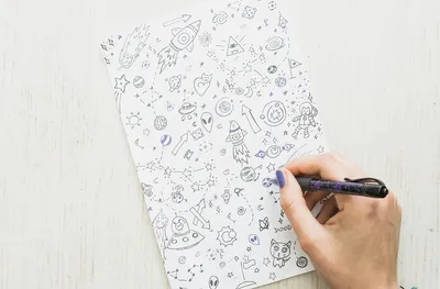 Дудл арт (doodle art) для начинающих | Как рисовать дудлы | Что такое  дудлинг