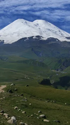 Wallpaper Elbrus, 5k, 4k wallpaper, Caucasus, mountains, volcano, sky,  meadows, Nature #6132