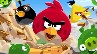 Виниловая наклейка \"Красная птица Angry Birds\"