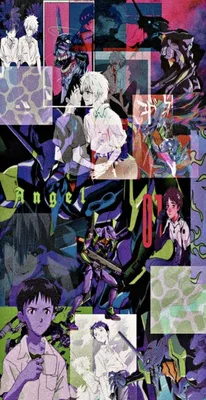 Обои Evangelion | Графические проекты, Евангелион, Милые рисунки