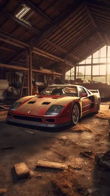 Barn find, dusty Ferrari F40 | Феррари, Обои, Обои для телефона