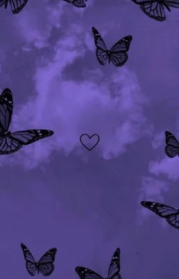 Обои на телефон🔥(для девушек) | Phone wallpaper, Purple butterfly, Purple