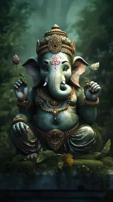 Ganesha blessing simple | Wallpapers.ai