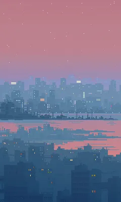 Small 8-Bit .gif loops | Pixel city, Pixel art, Scenery