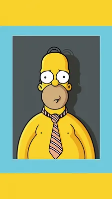 Homer Simpson 2 Mobile Wallpaper - Обои На Телефон Симпсоны Transparent PNG  - 485x550 - Free Download on NicePNG