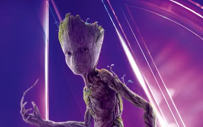 Картинка Стражи Галактики. Часть 2 Инопланетяне Baby Groot 1366x768