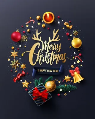 Premium Vector | Merry christmas and happy new years card | Best christmas  wishes, Merry christmas wishes, Merry christmas pictures