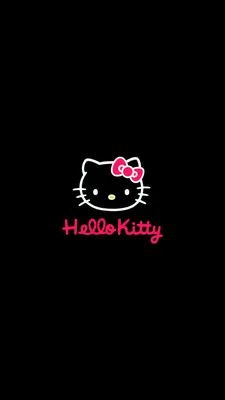 Hello kitty logo art cute dark Download Free HD Wallpapers for iPhone 6,  6s, 7, 8