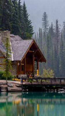 Wallpaper Canada Emerald Lake Nature Spruce Bridges Parks 1080x1920