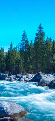 Обои на телефон канада, горы, alberta, banff national park, снег, зима -  скачать бесплатно в высоком качестве из категории \"Природа\"