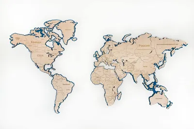 Карта мира из пробки - Крафт-Бюро Анны Афанасьевой