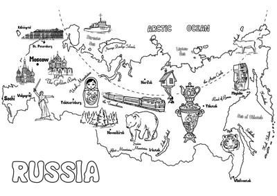 Карта западной части России