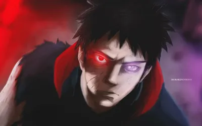 Обои на рабочий стол Оbito Uchiha / Обито Учиха из аниме Наруто / Naruto,  art by zetsuai89, обои для рабочего стола, скачать обои, обои бесплатно