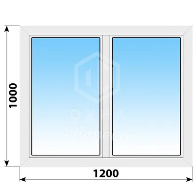 Двухстворчатое пластиковое окно 1800x1800 ПО-П - купить недорого в Москве,  фото, отзывы, цена от 17900 руб.