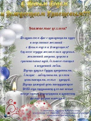 Поздравление руководителя УФК по Пензенской области Дмитрия Клусова с  наступающим Новым годом и Рождеством