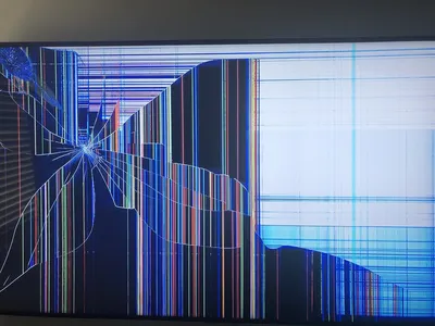 Фон футаж разбитого экрана телевизора background footage broken TV screen -  YouTube