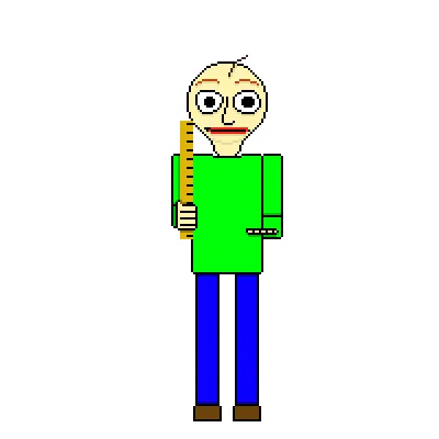 Baldi as seen in \"Baldi's Basics in Funkin\", but it's badly made in  Anim8or! : r/BaldisBasicsEdu