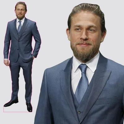 Ростовая фигура Чарли Ханнэм (Charlie Hunnam) 615х1800 мм - купить по  выгодной цене | Магазин шаблонов Принт100