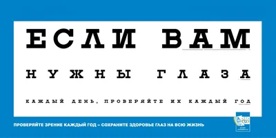 Таблица Сивцева для проверки зрения 3mu | ДиОПТриЯ