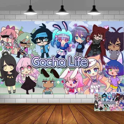 Gacha Life Birthday Backdrop Banner Photo Background Vinyl Party Supplies  5x3ft | eBay