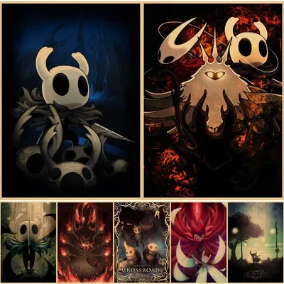 Japan Anime Kraft Paper Game Hollow Knight Poster Picture HD Print Classic  Wall Art Painting Home Bedroom Decoration Background