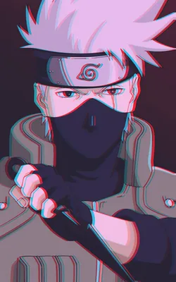 Naruto Kakashi Holding Nine Tailed Fox Vinyl Sticker