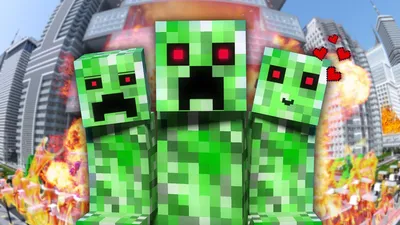 Azido Значки Minecraft, Майнкрафт, Крипер, Стив. 6 шт. д 37 мм