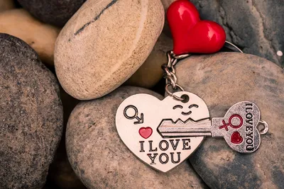 Images Valentine's Day Heart I love You stone Key lock